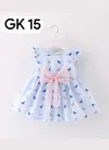 Sky Blue Colour GURUKRUPA Fancy Stylish Party Wear Girls Kids Colllection GK-15